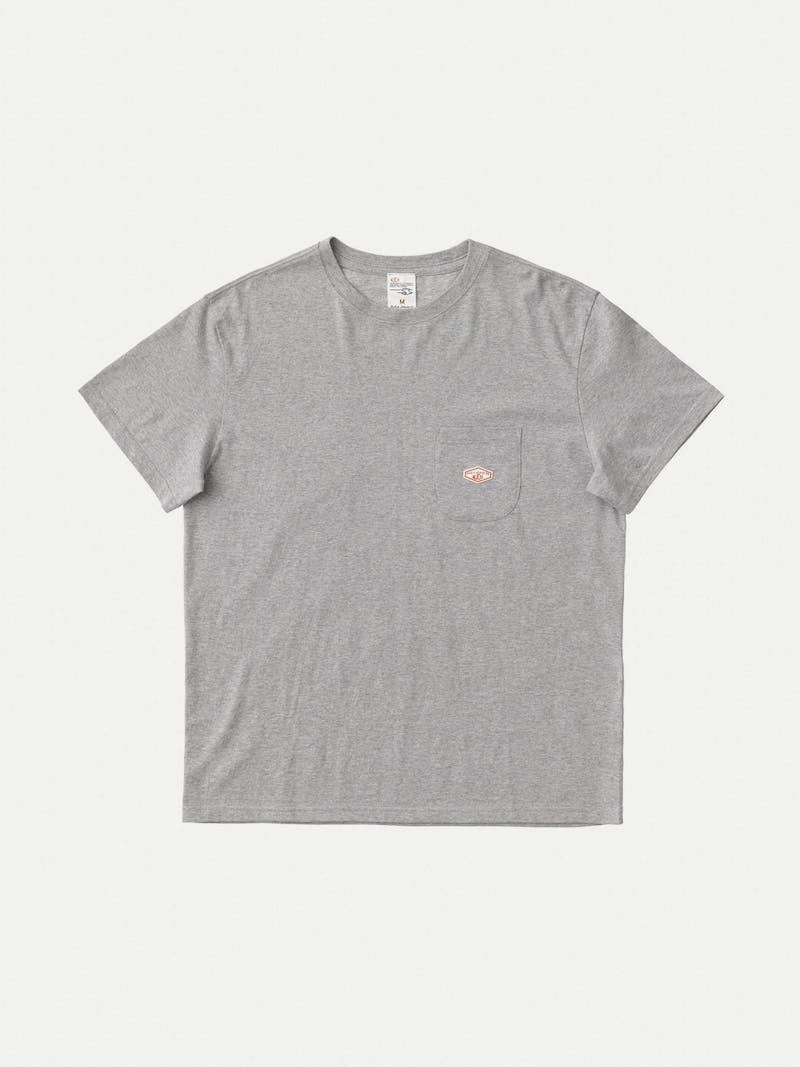 Nudie Jeans Leffe Pocket T-Shirt Herr Grå | 89UWIPVQN