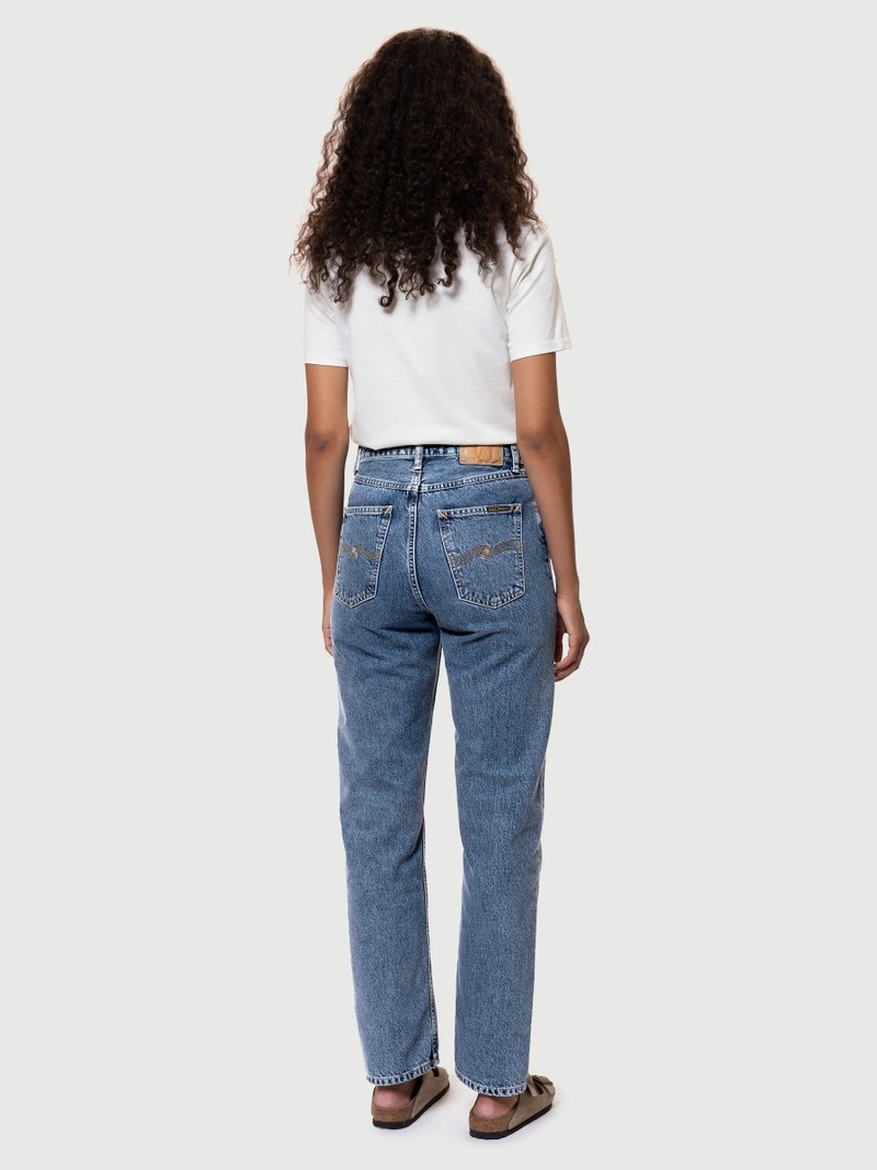 Nudie Jeans Lofty Lo Wavys Jeans Dam Blå | 46LOEACIY