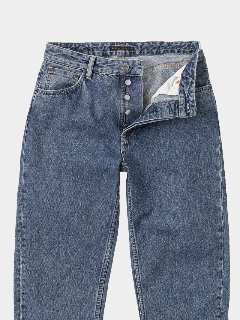 Nudie Jeans Lofty Lo Wavys Jeans Dam Blå | 46LOEACIY