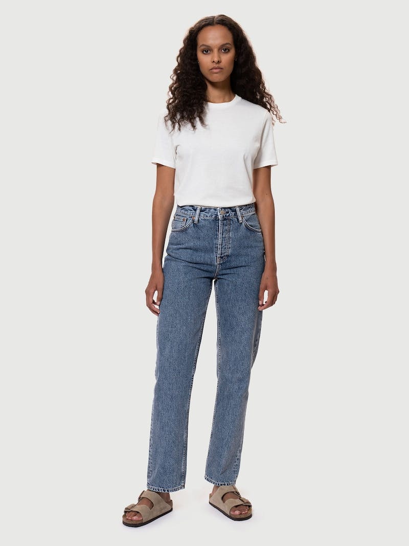 Nudie Jeans Lofty Lo Wavys Jeans Dam Blå | 46LOEACIY