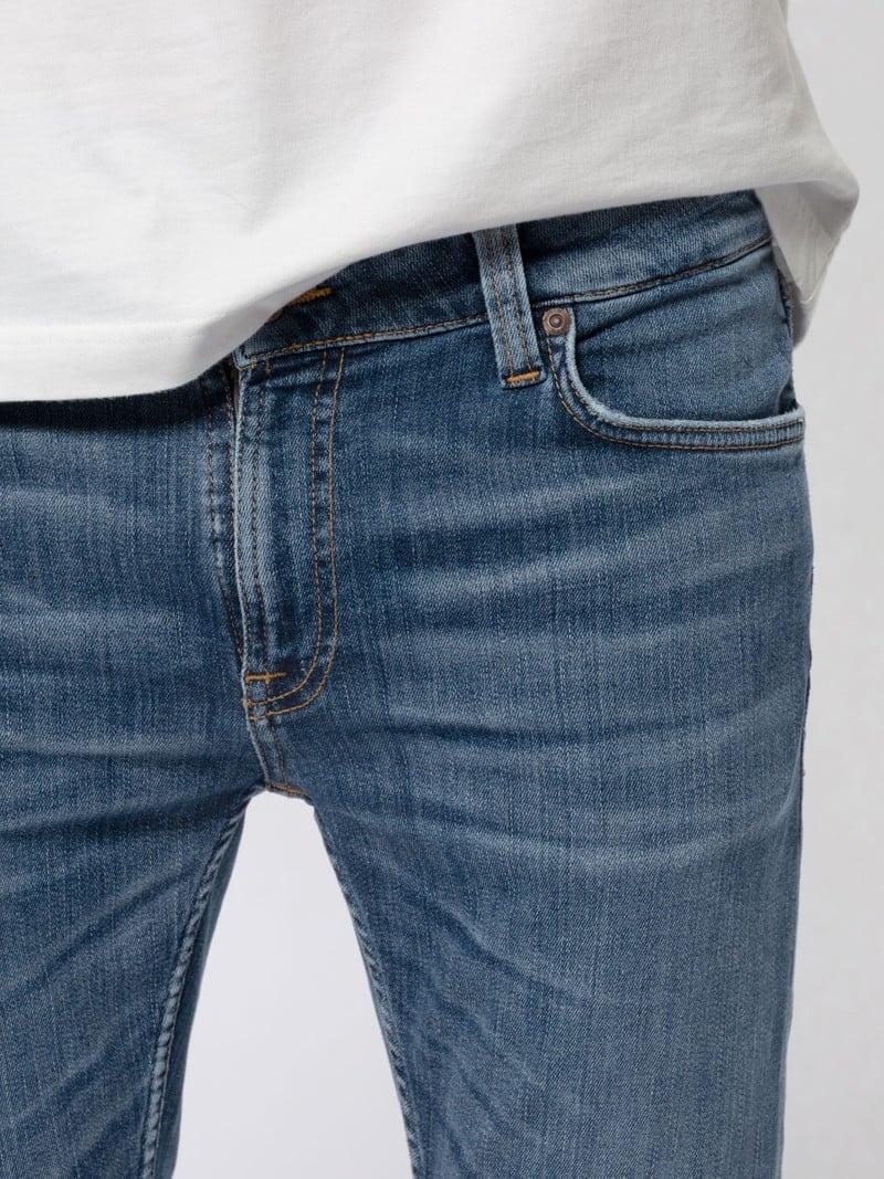 Nudie Jeans Mager Lin Jeans Herr Blå | 89NIWQVOC