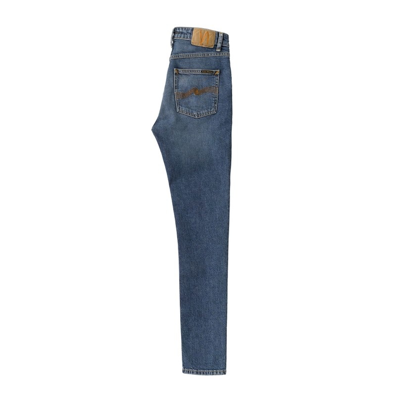 Nudie Jeans Mellow Mae Mud Jeans Dam Blå | 24CVSOGEB