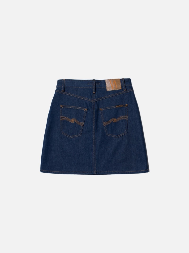 Nudie Jeans Molly Skirt 70's Klänning Dam Marinblå | 87RYHNGDL