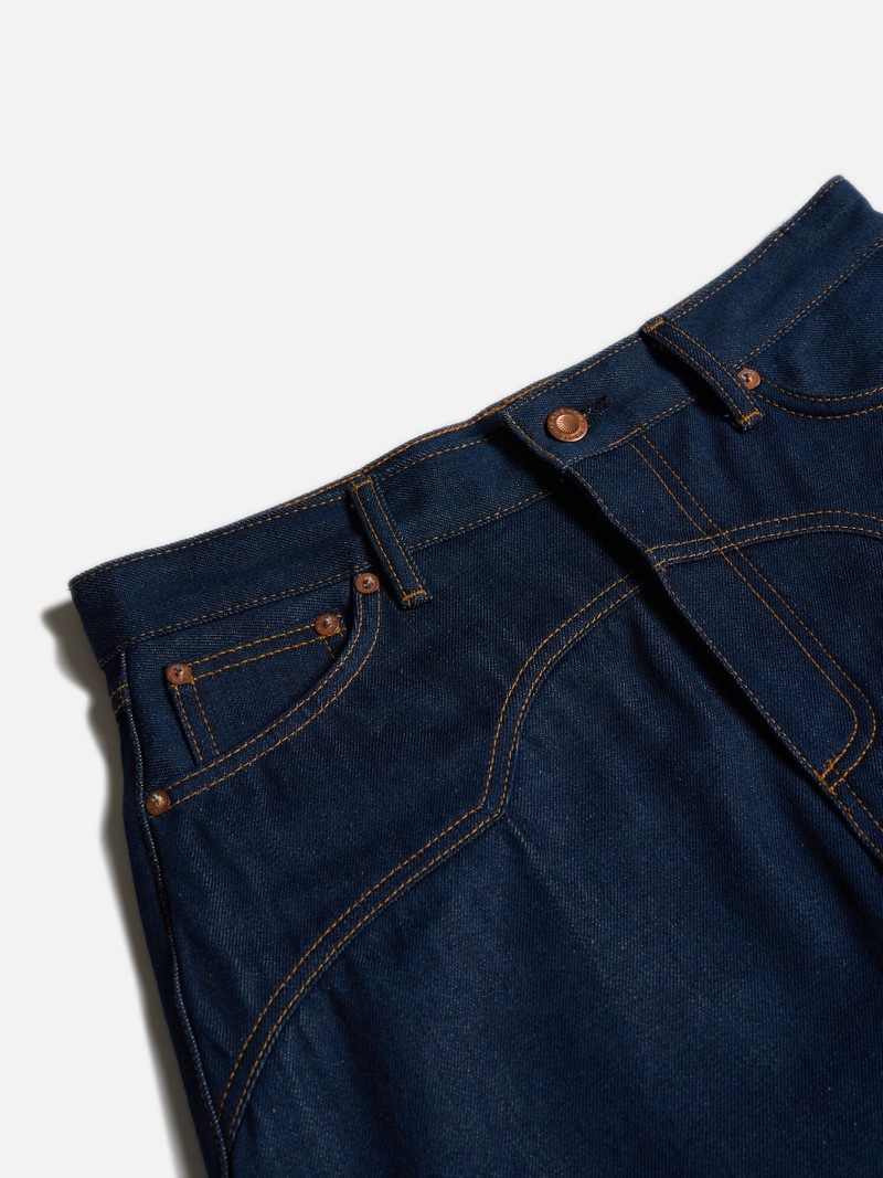 Nudie Jeans Molly Skirt 70's Klänning Dam Marinblå | 87RYHNGDL