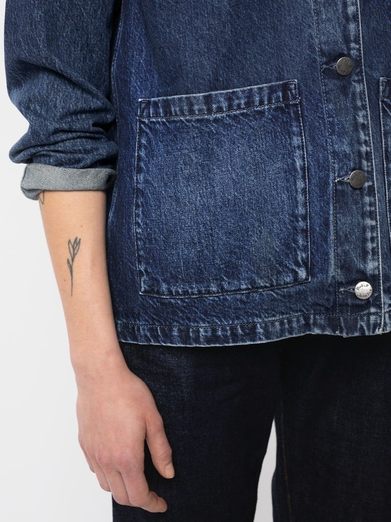 Nudie Jeans Nina Worker Denimjackor Dam Marinblå | 43FMQNTUW