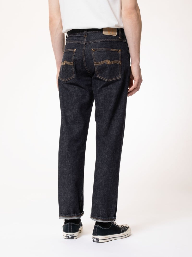 Nudie Jeans Rad Rufus Rinse Ruby Selvage Jeans Herr Svarta | 01UNMWVKR