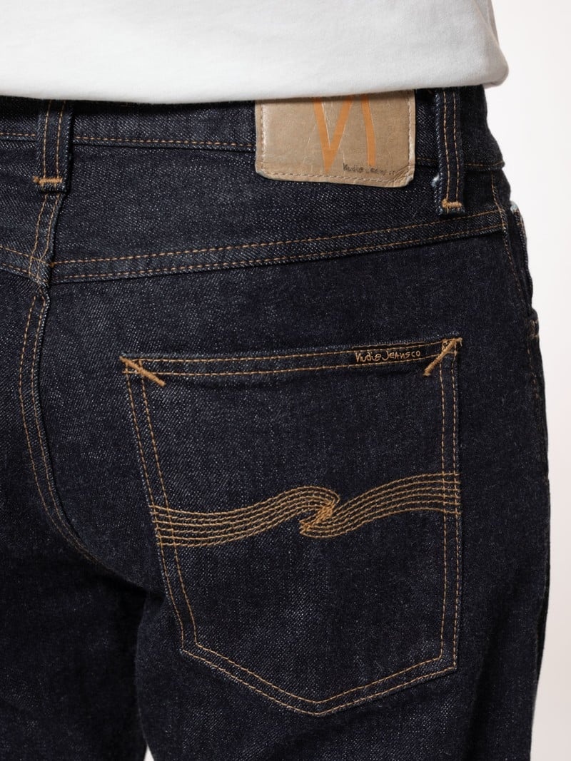 Nudie Jeans Rad Rufus Rinse Ruby Selvage Jeans Herr Svarta | 01UNMWVKR