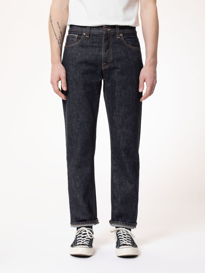 Nudie Jeans Rad Rufus Rinse Ruby Selvage Jeans Herr Svarta | 01UNMWVKR