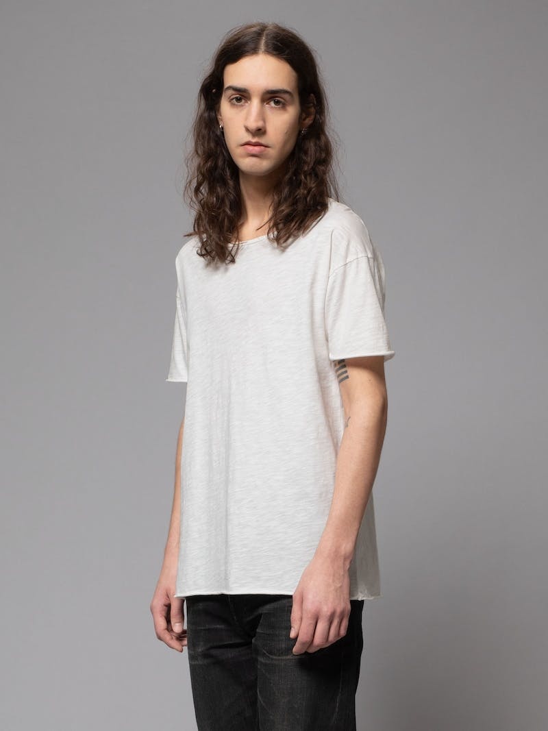 Nudie Jeans Roger Slub T-Shirt Herr Vita | 84CJIQMOF