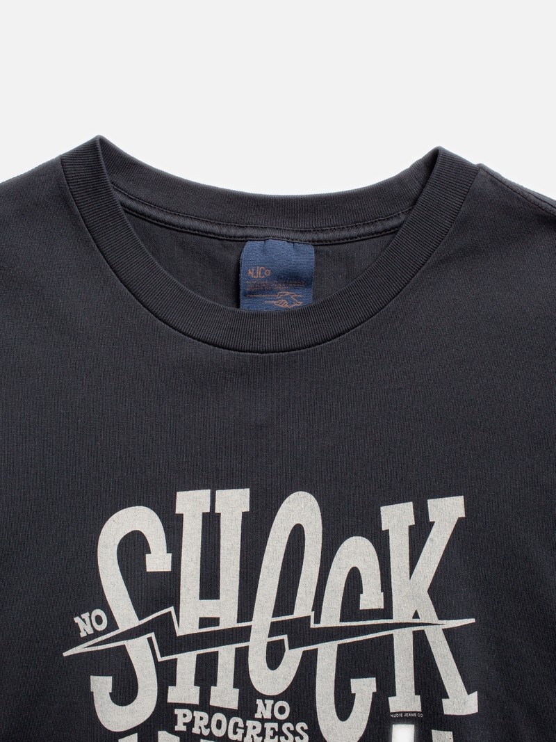 Nudie Jeans Roy Shock T-Shirt Herr Svarta | 52IBZYVJO