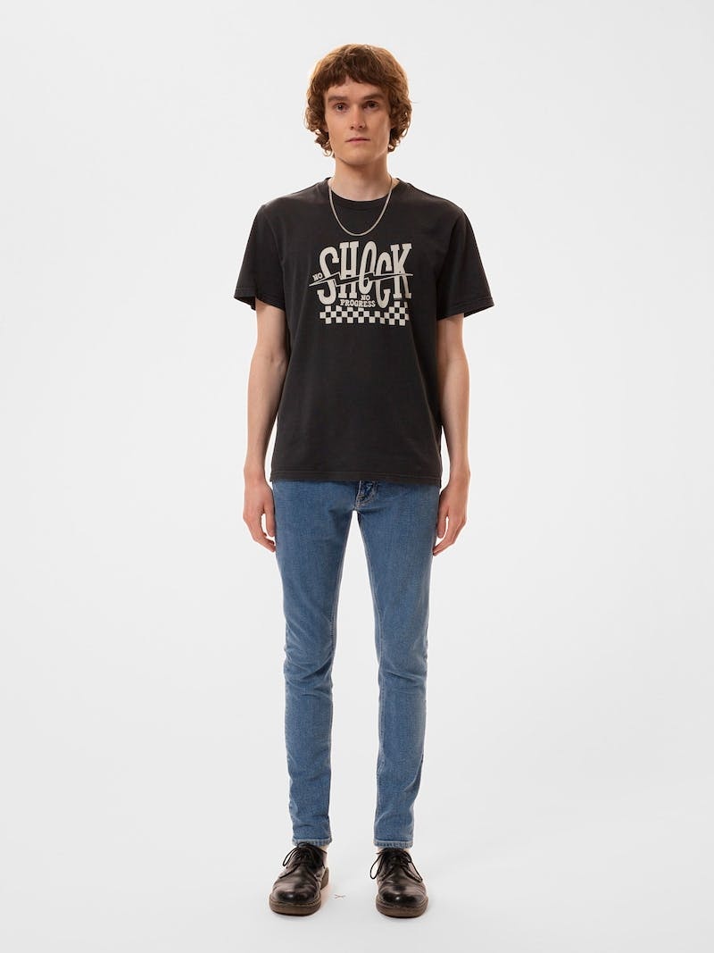 Nudie Jeans Roy Shock T-Shirt Herr Svarta | 52IBZYVJO