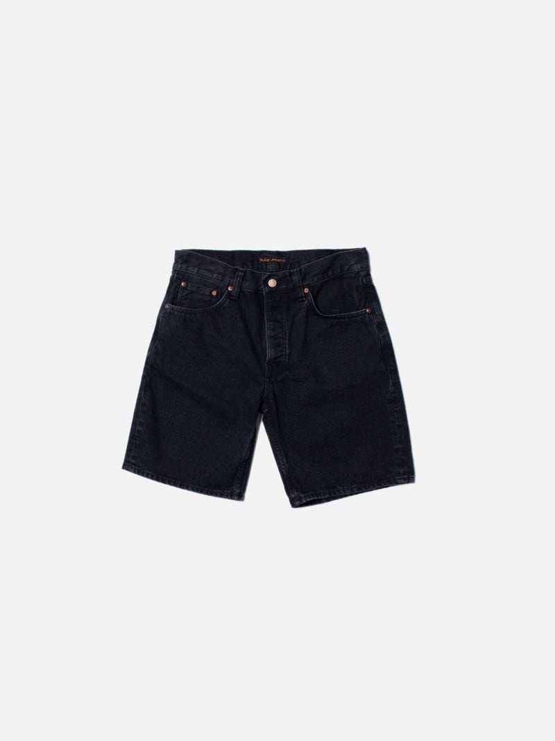 Nudie Jeans Seth Stone Shorts Herr Svarta | 93PBNCRTU