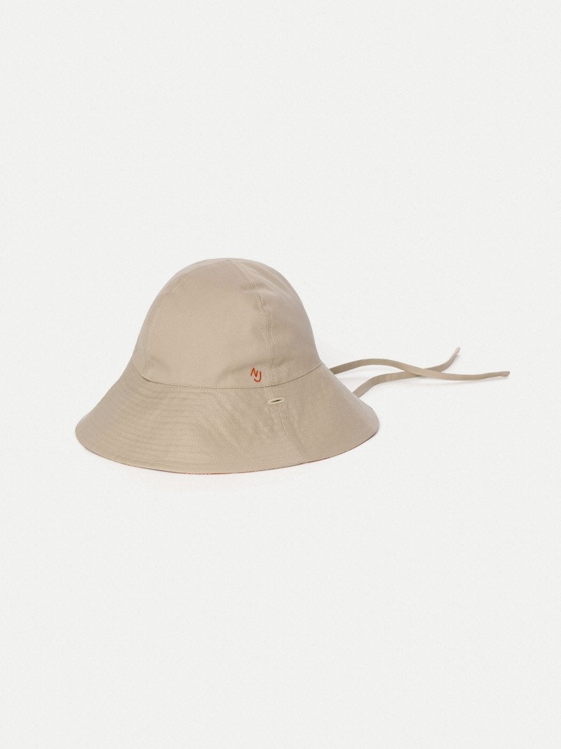 Nudie Jeans Solveig Bomull Bucket Hat Mössa Dam Beige | 75CMRASHI