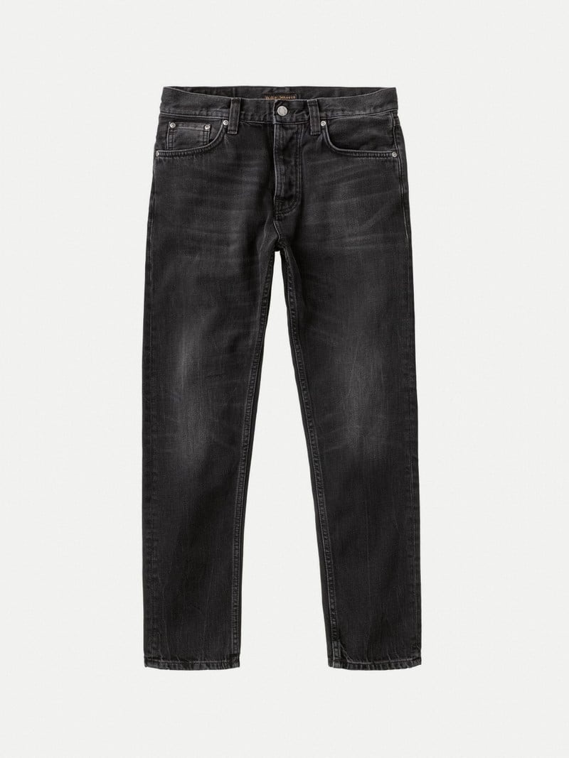 Nudie Jeans Steady Eddie II Change Jeans Herr Svarta | 90LQIFWGZ