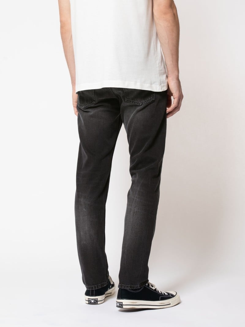 Nudie Jeans Steady Eddie II Change Jeans Herr Svarta | 90LQIFWGZ