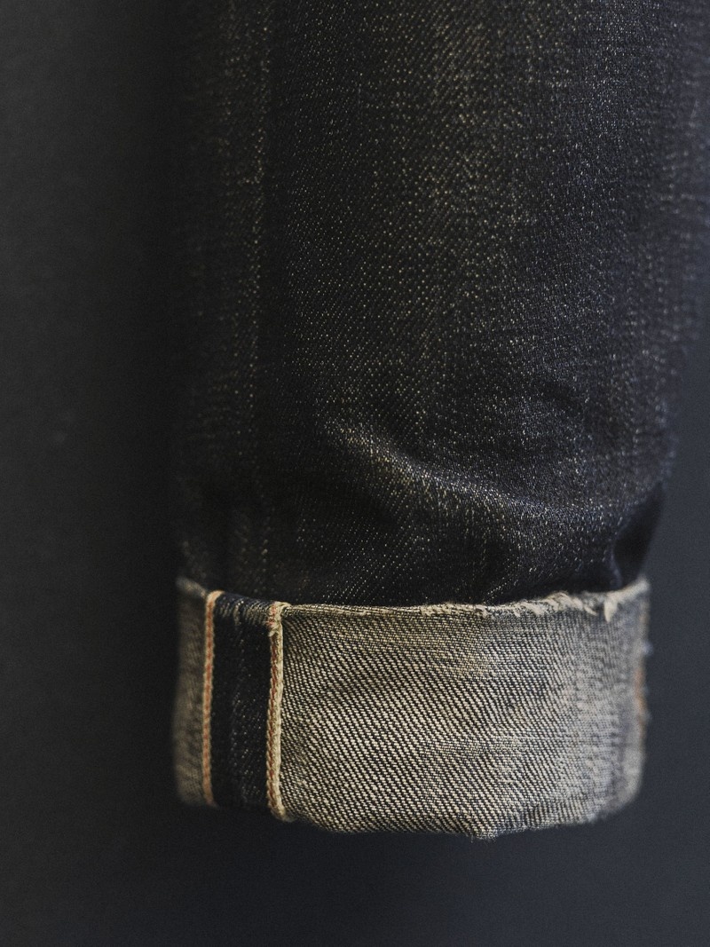 Nudie Jeans Steady Eddie II Dry Ace Selvage Jeans Herr Svarta | 21ICSPLKG