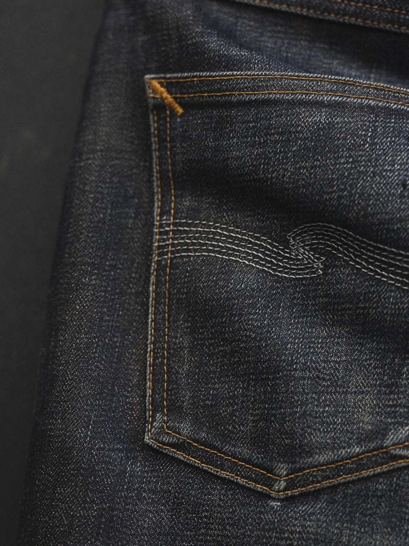 Nudie Jeans Steady Eddie II Dry Ace Selvage Jeans Herr Svarta | 21ICSPLKG