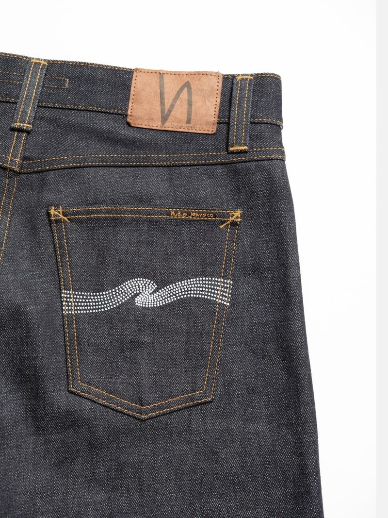 Nudie Jeans Steady Eddie II Heavy Selvage Jeans Herr Mörkgrå | 04XWFNGBS