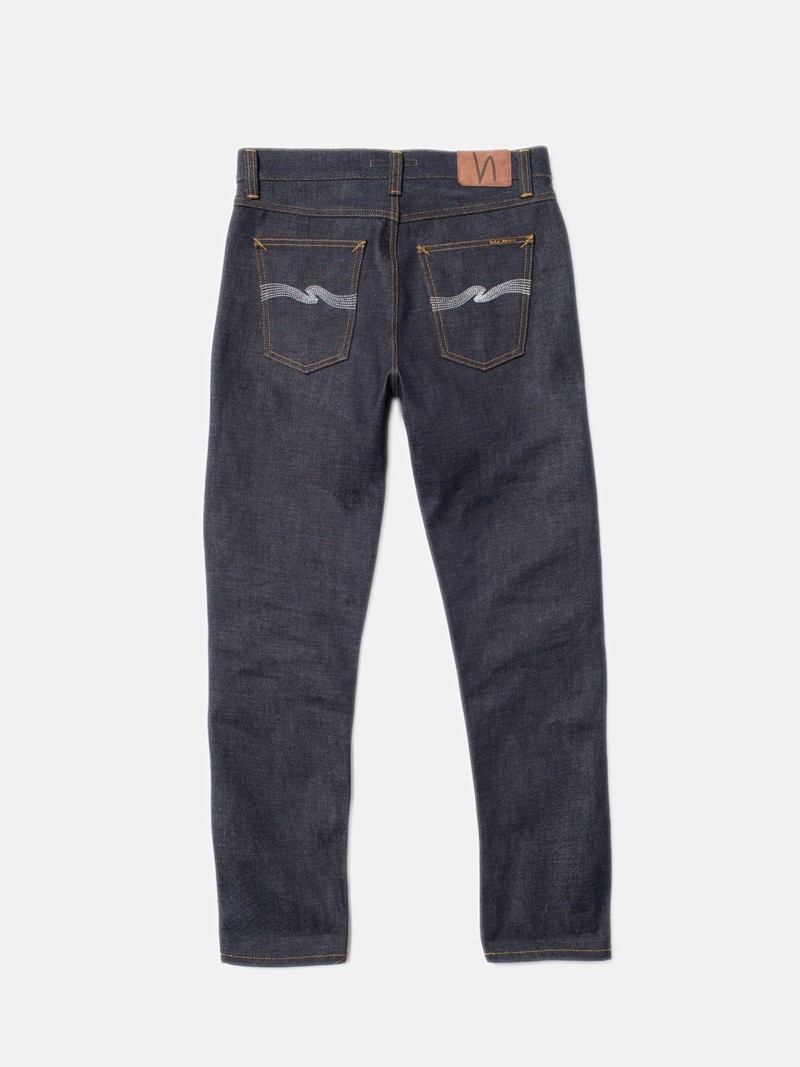 Nudie Jeans Steady Eddie II Heavy Selvage Jeans Herr Mörkgrå | 04XWFNGBS