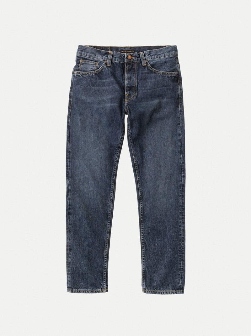 Nudie Jeans Steady Eddie II Slate Jeans Herr Marinblå | 91DFSJVWT