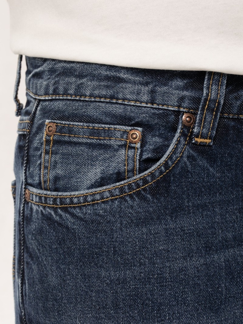 Nudie Jeans Steady Eddie II Slate Jeans Herr Marinblå | 91DFSJVWT