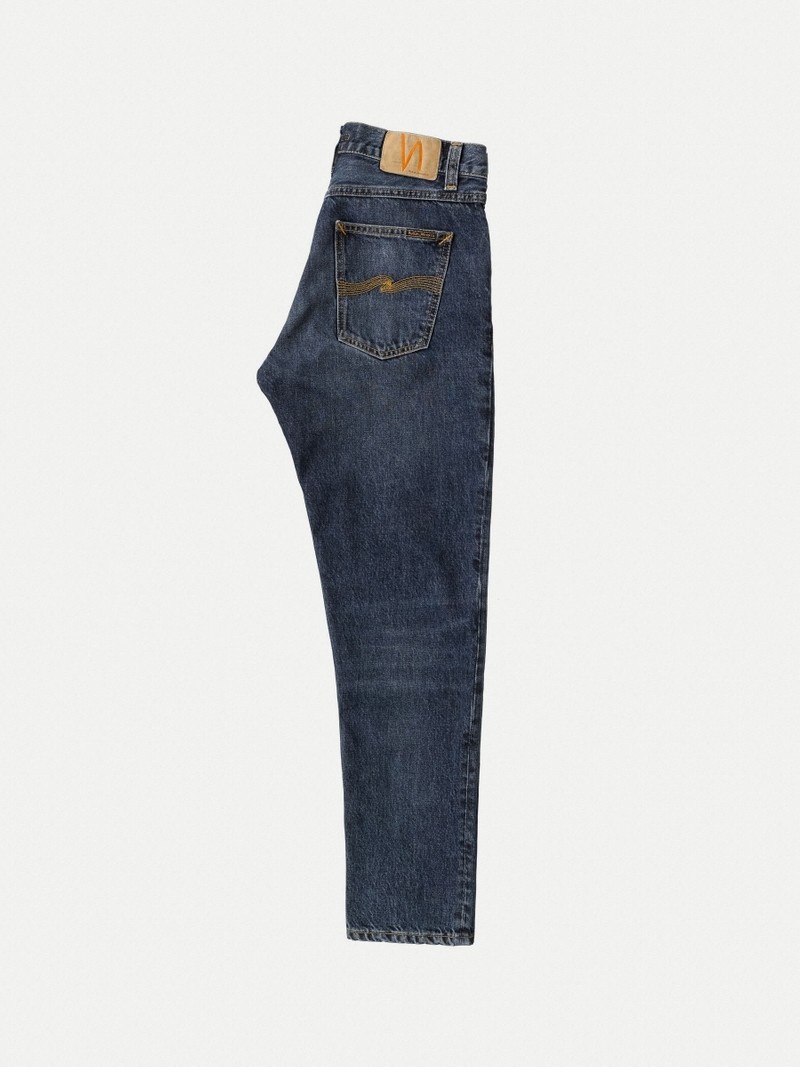 Nudie Jeans Steady Eddie II Slate Jeans Herr Marinblå | 91DFSJVWT